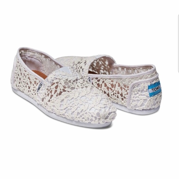 white toms slip ons